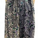 Women's Floral Velvet Scarf Multicolor Rectangle Black Photo 5