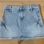 Classic Light Blue Denim Mini Skirt Size XS Photo 0