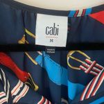 CAbi  Hold Up Top Sleeveless Blouse Women’s M Scarf Print Preppy Old Money Office Photo 3