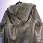 Sam Edelman M Sydney Hooded Faux Shearling Brown Women's Jacket Photo 6