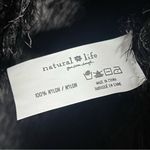 Natural Life Black Fuzzy Knit Short Sleeve Sweater Top Gray Trim Size Large Photo 4