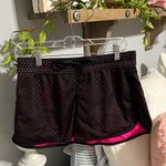 Athletic Works Athletic Shorts Womens Small Elastic Drawstring Black Mesh Hot Pink Photo 7