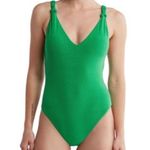 Sanctuary  Swim NWT Terry One Piece Kelly Green‎ Size large high leg Photo 0