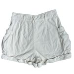Free People  Canyon Moon White Corduroy Cargo Balloon‎ Shorts Size 8 Photo 3
