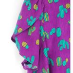 Peach Love California Fun Peach Love Purple Cactus Print Dress Women’s Size: 2XL Photo 3