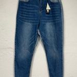Nasty Gal  Mom Jeans Womens 14 Two Sides To Every Story 2 Tone Denim Blue Photo 0