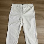 Eileen Fisher Women's Straight Leg White Cropped Ankle Raw Hem Jeans Size XL Photo 14