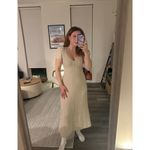 Free People  Madsen Midi Dress in Oatmilk Size Large Photo 12