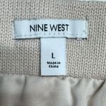 Nine West  Knit MIDI Light- Beige Lined Sweater Skirt Size L Photo 3