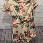 Bebe  Sheer Dream Floral Short Sleeve Romper size 10 NWT Photo 4