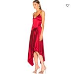 Fleur du mal red poppy colored silk handkerchief hem dress NWT. Size 10 Photo 2