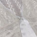 Adrianna Papell ADRIANNA PAPEL BOUTIQUE 100% Silk White Ivory Beaded Embroidered Cardigan Large Photo 4