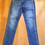 Vocal  Denim Jeans with Metallic Accents Photo 9