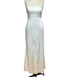 Lulus Eternal Infatuation White Satin Strapless Maxi Dress Size XS White Photo 1