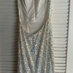 JC Penny Sparkly Prom Dress Iridescent Photo 4