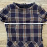 Brooks Brothers Dress Size 4 Plaid Wool Drop Waist Dress Short Sleeve Preppy Photo 5
