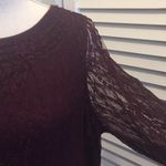 Style & Co . wine color stretchy lace top Photo 1