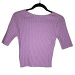 Abound  Top Size Medium Women's Half Sleeve Ribbed Button Pullover 100% Cotton Photo 2