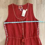 Johnny Was NWT Elia Linen Tie Jumpsuit Embroidered Size Medium in Adobe Photo 12