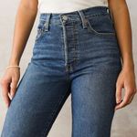 Levi's Levi’s Ribcage Straight Ankle Jeans in Summer Slide Medium Wash Crop Size 27 | 4 Photo 6