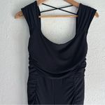 Free People  Movement Pirouette Black Jumpsuit Open Back Flare Leg Medium Photo 3