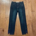 Soft Surroundings straight leg lace hem jeans size 2 Photo 2