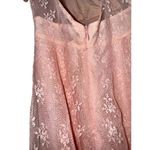 SBerto Lace Tiered Babydoll Mini Dress Fairy Ethereal Women's Small Y2K Ballet Pink Photo 5