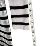Renee C Sequin Sweater Dress Womens M White Black Stripe Silver Party Holiday Size M Photo 10