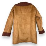 Free People NWT Diogo Toasted Almond Brown Sherpa Faux Suede Relaxed Fit Coat Photo 7