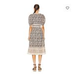 Ulla Johnson Elli Dress Yarrow Puff Sleeve Midi Length V Neck Leaf Print Dress 6 Photo 2
