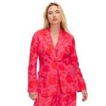 Kate Spade x Target Rose Blazer hot pink orange new with tags women’s size small Photo 1