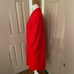 Vanity Fair vintage 90s cherry red fleece 3/4 sleeve snap pocket front robe. M Photo 3