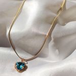 Boutique Aqua Princess Gem Necklace  Photo 0