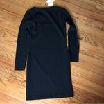 ZARA  Black Scoop Neck Long Sleeve Dress NWT Photo 4