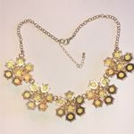 Elegant Floral Yellow and Blue Accents Boho Statement Necklace Photo 4