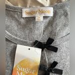 Sugar Moon Heather Gray Top with Black Accents Size M Photo 1