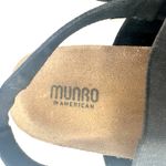 Munro ‎ Size 10 Sandals Black Flat Sling Back Heel Casual Summer Wide Strap Beach Photo 5