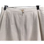 Vintage Escada Pencil Skirt Womens US 10 Cream Micro Dot Silk Blend Quiet Luxury Black Photo 3