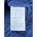 American Eagle  Babydoll Cami Smocked Women's Size Medium Blue Lace Trim Tank Top Photo 3