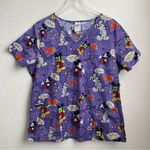 Disney Halloween Scrubs Mickey Mouse Candy Corn Mummy Vampire Large Photo 0