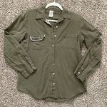 Billabong 🌹 | army green button down shirt size medium Photo 0
