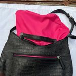 Stone Mountain 100% GENUINE LEATHER embossed Hobo Black ADJ Shoulder Handbag Photo 9