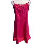 Ivy & Annabelle Intimates Red Mini Slip Dress Y2k Embroidery Lace Trim SZ SM Photo 1