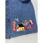 Vintage 90’s Keren Hart Women’s Denim Shirt Button‎ Up Embroidered BirdHouse NWT Blue Size L Photo 6