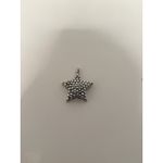 Silver Tone Pave Star Pendant Rhinestone Celestial Charm Y2K Photo 5