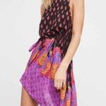 Free People black purple sleeveless print dress XS Photo 0