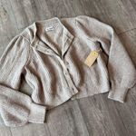 LE JEAN Brown Knit Cardigan Sweater Size 10 Photo 5