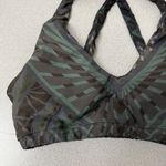 Yoga Democracy Sports Bra Womens Small Green Black Yoga Pilates Gym Strappy NWT Photo 2
