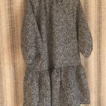 H&M  floral dress, black, medium size, knee length Photo 4