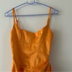 House Of CB  Tangerine Satin Pleated Corset Midi Dress Size XS Photo 2